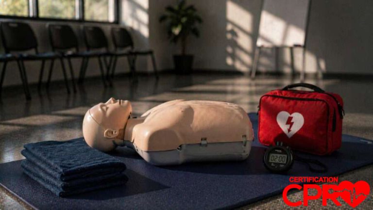 CPR training mannequin for certification in Laredo.